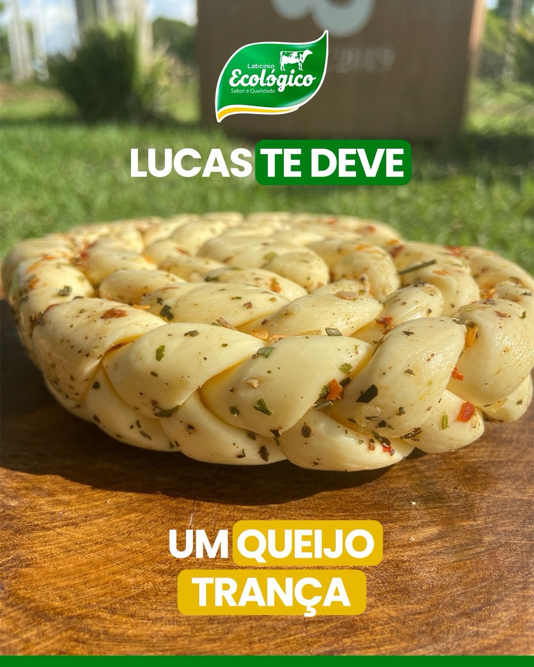 Queijo trança do Laticínio Ecológico